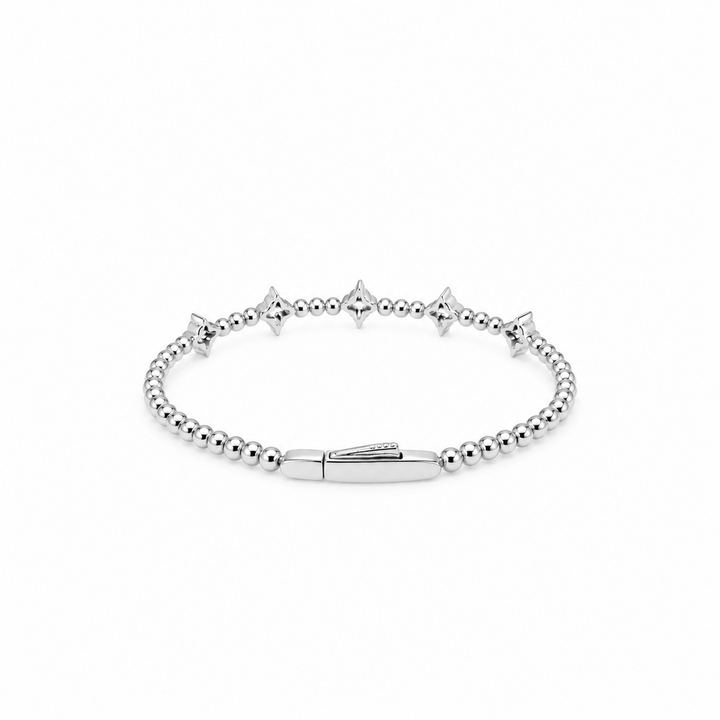 2.20 DEW Moissanite Flex Bangle in 925 Yellow Gold Plated