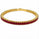 12.45 Ctw Ruby Flex Bangle in Brass Yellow Gold