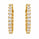 1.55 Ctw White Zircon Hoop Earring in Brass Yellow Gold