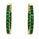 1.55 Ctw Green Zircon Hoop Earring in Brass Yellow Gold