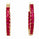 1.55 Ctw Red Zircon Hoop Earring in Brass Yellow Gold
