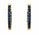 1.55 Ctw Blue Spinel Hoop Earring in Brass Yellow Gold