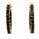 1.55 Ctw Black Spinel Hoop Earring in Brass Yellow Gold