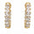 4.11 Ctw White Zircon Hoop Earring in Brass Yellow Gold