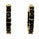 4.11 Ctw Black Spinel Hoop Earring in Brass Yellow Gold