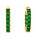4.11 Ctw Green Zircon Hoop Earring in Brass Yellow Gold
