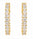 6.25 Ctw White Zircon Hoop Earring in Brass Yellow Gold