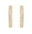 6.25 Ctw White Zircon Hoop Earring in Brass Yellow Gold