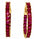 6.25 Ctw Red Zircon Hoop Earring in Brass Yellow Gold
