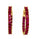 6.25 Ctw Red Zircon Hoop Earring in Brass Yellow Gold