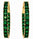 6.25 Ctw Green Zircon Hoop Earring in Brass Yellow Gold