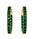 6.25 Ctw Green Zircon Hoop Earring in Brass Yellow Gold