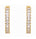2.93 Ctw White Zircon Hoop Earring in Brass Yellow Gold