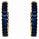 2.93 Ctw Blue Spinel Hoop Earring in Brass Yellow Gold