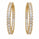 4.25 Ctw White Zircon Hoop Earring in Brass Yellow Gold