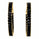 4.25 Ctw Black Spinel Hoop Earring in Brass Yellow Gold