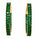 4.25 Ctw Green Zircon Hoop Earring in Brass Yellow Gold