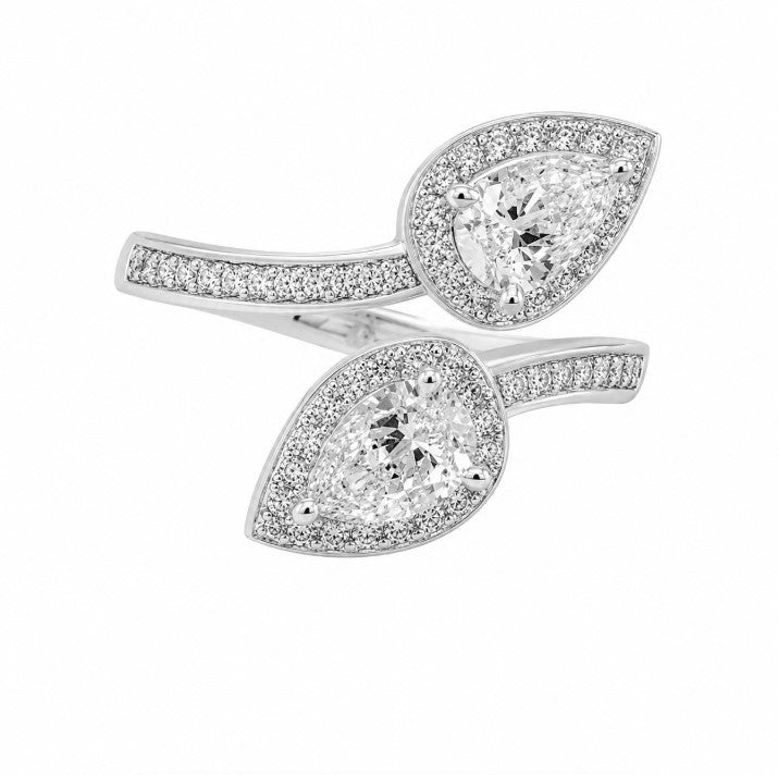 1.35 Ctw Lab Grown Diamond Ring in 925 Platinum Plated