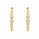0.60 Ctw Lab Grown Diamond Hoop Earringin 925 Yellow Gold Plated