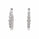 0.60 Ctw Lab Grown Diamond Hoop Earringin 925 Platinum Plated