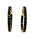 6.25 Ctw Black Spinel Hoop Earring in Brass Yellow Gold
