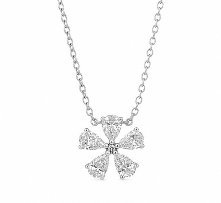 1.04 Ctw Lab Grown Diamond Necklace in 925 Platinum Plated
