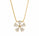 1.04 Ctw Lab Grown Diamond Necklace in 925 Yellow Gold Plated