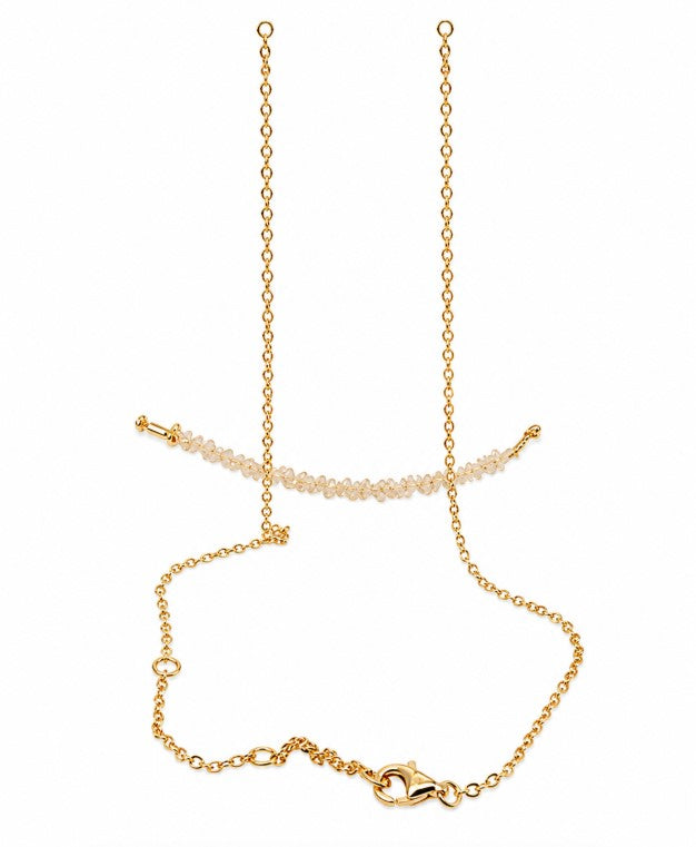 0.92 Ctw Lab Grown Diamond Necklace in 925 Yellow Gold Plated