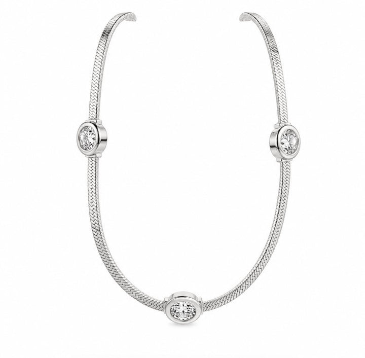 2.51 Ctw Lab Grown Diamond Flex Necklace in 925 Platinum Plated