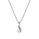 Pearl and  0.09 Ctw Lab Grown Diamond Pendant in 925 Platinum Plated