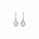 Pearl and  0.09 Ctw Lab Grown Diamond Earring in 925 Platinum Plated