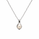 Pearl and  0.06 Ctw Lab Grown Diamond Pendant in 925 Platinum Plated