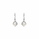 Pearl and  0.10 Ctw Lab Grown Diamond Earring in 925 Platinum Plated