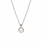 Pearl and  0.06 Ctw Lab Grown Diamond Pendant in 925 Platinum Plated