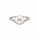 Pearl and  0.25 Ctw Lab Grown Diamond Ring in 925 Platinum Plated