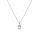 Pearl and  0.10 Ctw Lab Grown Diamond Pendant in 925 Platinum Plated