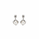 Pearl and  0.22 Ctw Lab Grown Diamond Earring in 925 Platinum Plated