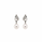 Pearl and  0.05 Ctw Lab Grown Diamond Earring in 925 Platinum Plated
