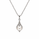 Pearl and  0.15 Ctw Lab Grown Diamond Pendant in 925 Platinum Plated