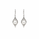Pearl and  0.18 Ctw Lab Grown Diamond Earring in 925 Platinum Plated