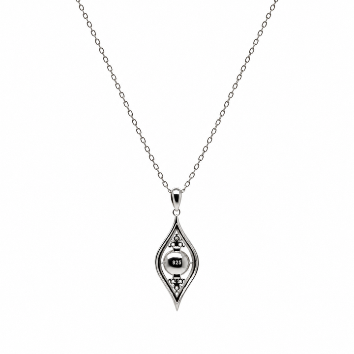 Pearl and  0.12 Ctw Lab Grown Diamond Pendant in 925 Platinum Plated