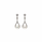 Pearl and  0.59 Ctw Lab Grown Diamond Earring in 925 Platinum Plated