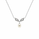 Pearl and  0.17 Ctw Lab Grown Diamond Necklace in 925 Platinum Plated