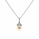 Pearl and  0.16 Ctw Lab Grown Diamond Pendant in 925 Platinum Plated