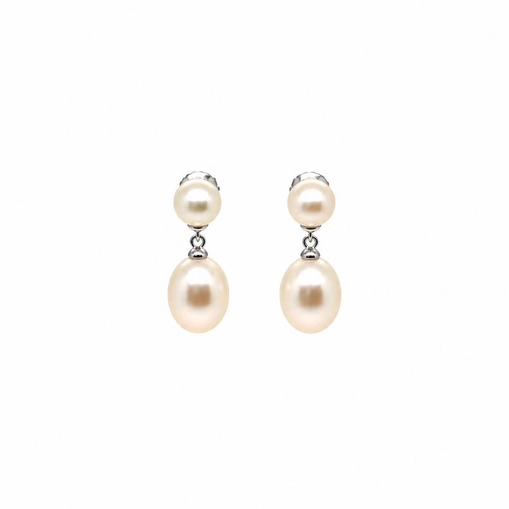 Pearl Earring in 925 Platinum Plated