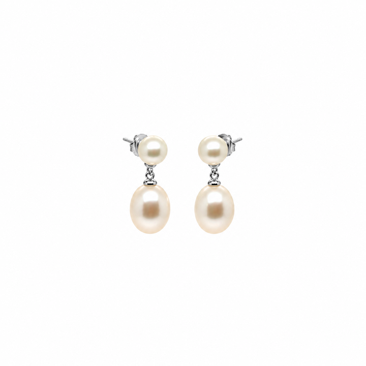 Pearl Earring in 925 Platinum Plated