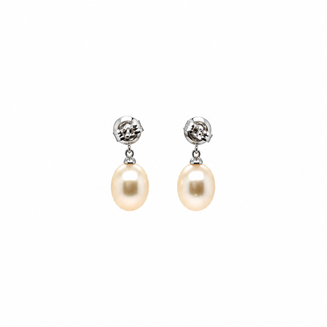 Pearl Earring in 925 Platinum Plated