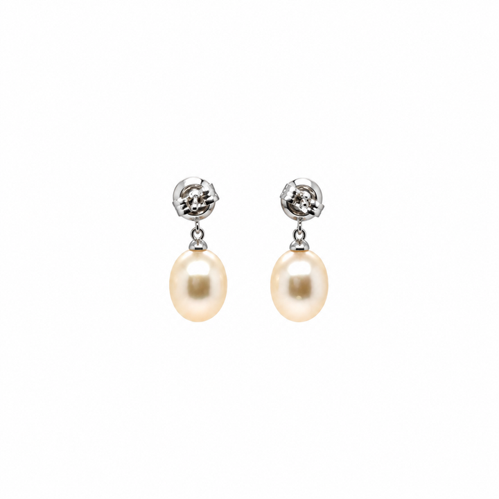 Pearl Earring in 925 Platinum Plated