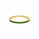 9.25 Ctw Green Zircon Flex Bangle in Brass Yellow Gold