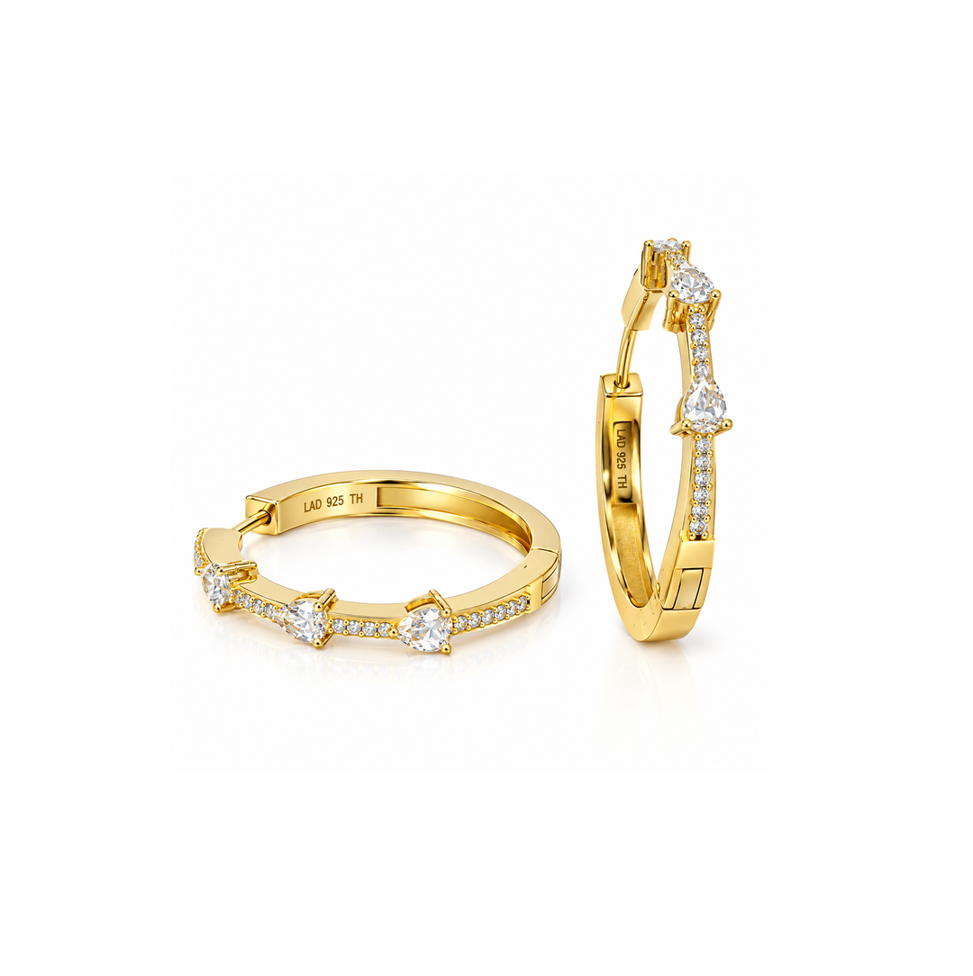 1.50 Ctw Lab Grown Diamond Earring in 925 Yellow Gold Plated